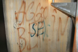 Beseitigen von Grafittischmierereien