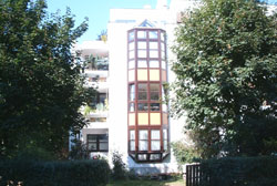 Holzfenster und Erker Lasuranstrich